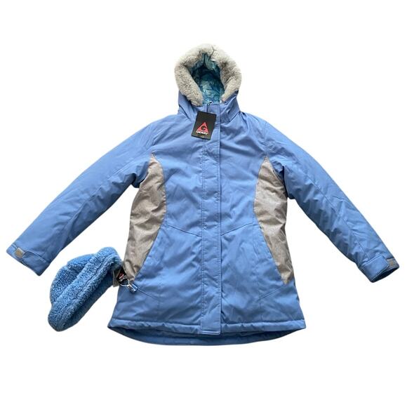 Newt Gerry Girls Size L- 14/16 LT Sky Blue Gray 3 in 1 Winter Jacket - Picture 1 of 13